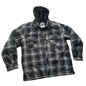 BC Clothing - Men's Hooded Quilted Flannel winter jacket